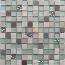 Wooden Pattern Marble Stone and Crystal Mixed Mosaic (CS047)